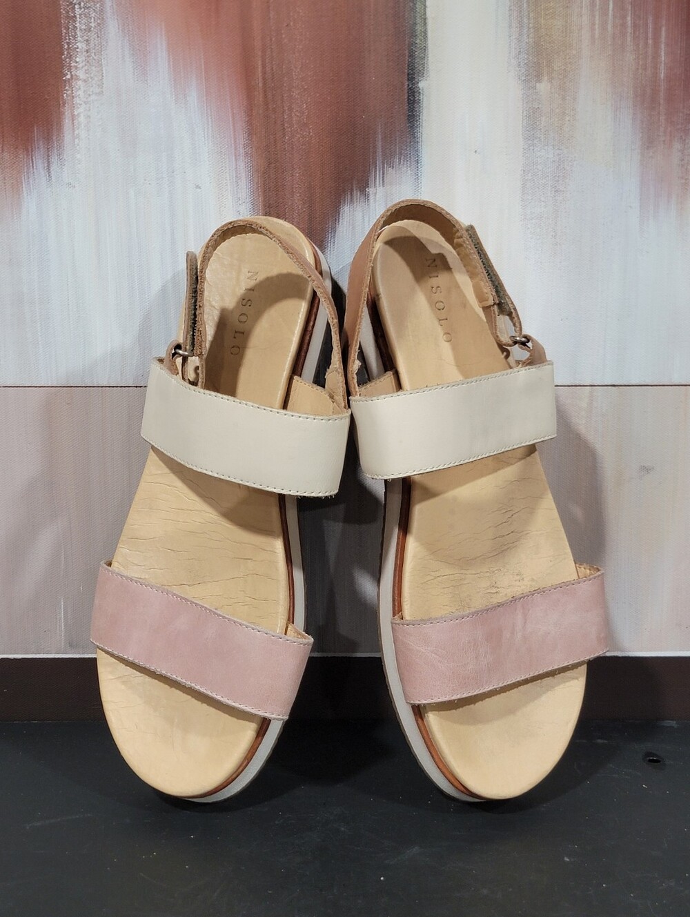 Nisolo Sandal WMS SZ 10 Go To Flatform Slingback Leather Comfort Boho Shoe